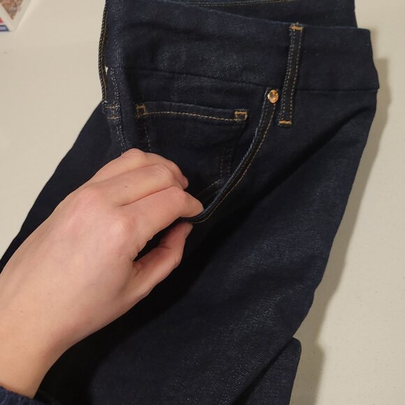 Express Skinny Jeans Leggings Dark Wash Size Large - Picture 11 of 16